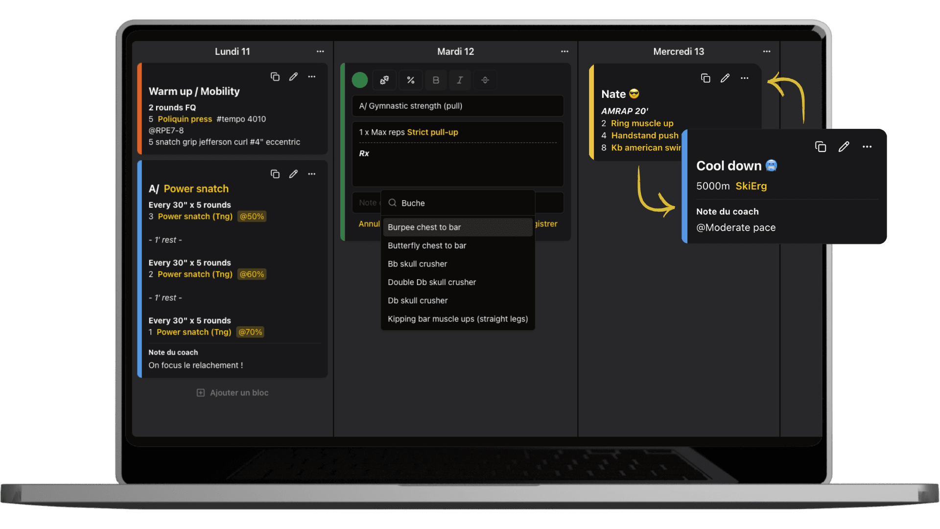 Programmations personnalisées et de groupe